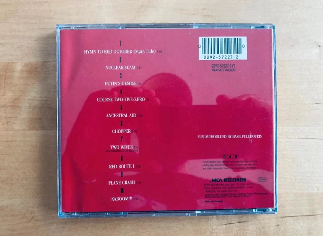 CD ost The Hunt for Red October Basil Poledouris. – photo 3
